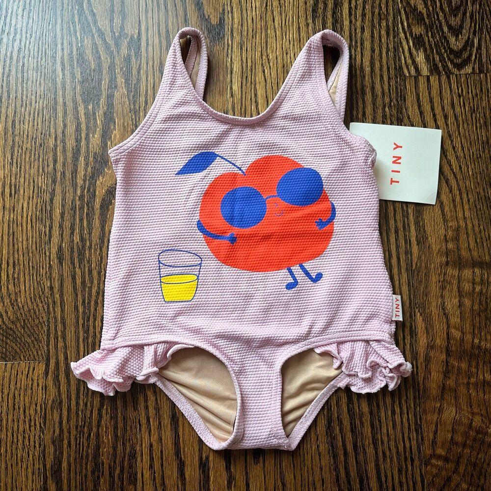 NWT - Tiny Cottons Pink Leisure One-Piece Swimsuit (2Y)